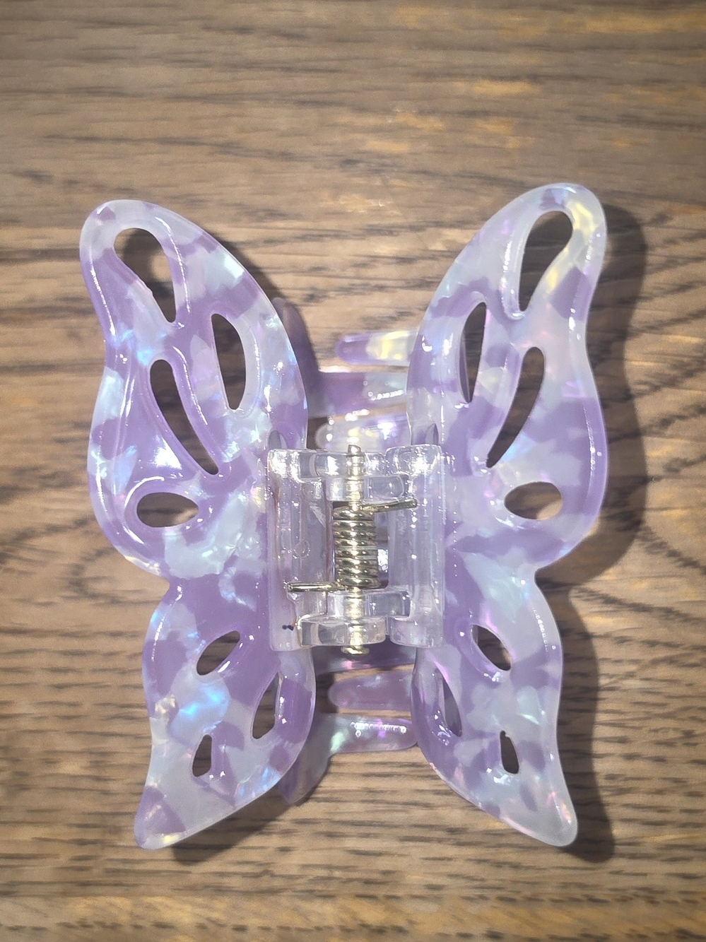 Lavender Butterfly Hair Claw Clip - Purple Iridescent BNIB